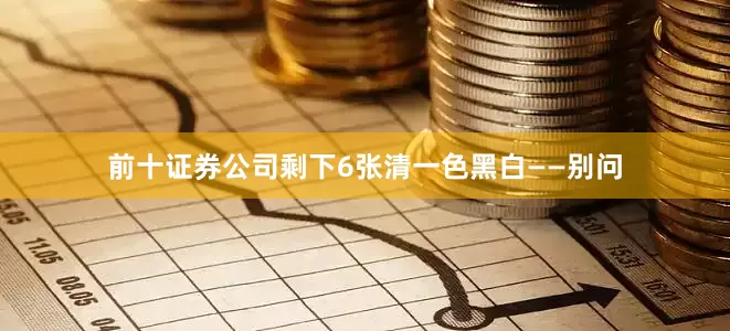 前十证券公司剩下6张清一色黑白——别问